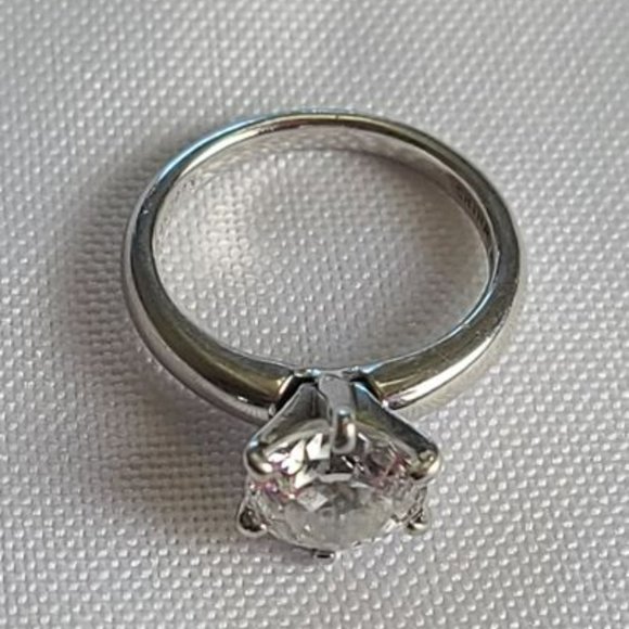 DIAMONIQUE by QVC | 2.00ct Round 100-Facet Solitaire Ring Brilliant Sparkles - Picture 8 of 9